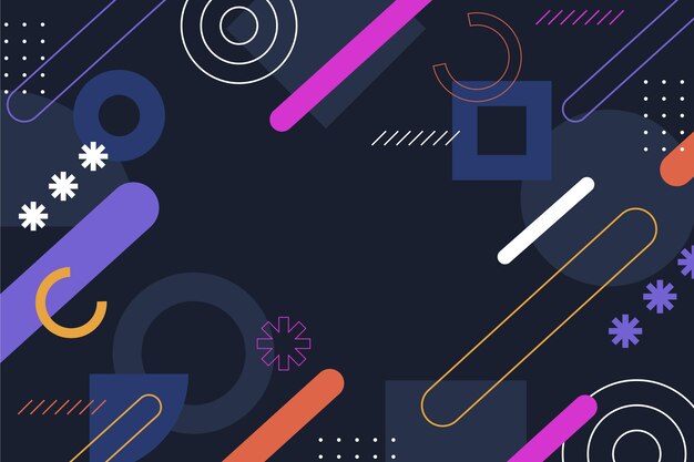 Fondo dinámico geométrico de diseño plano