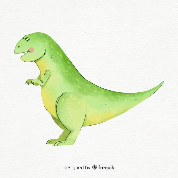 Vector gratuito fondo de dinosaurio t-rex en acuarela