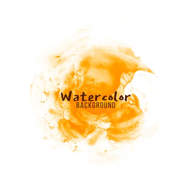 Fondo de diseño abstracto acuarela naranja