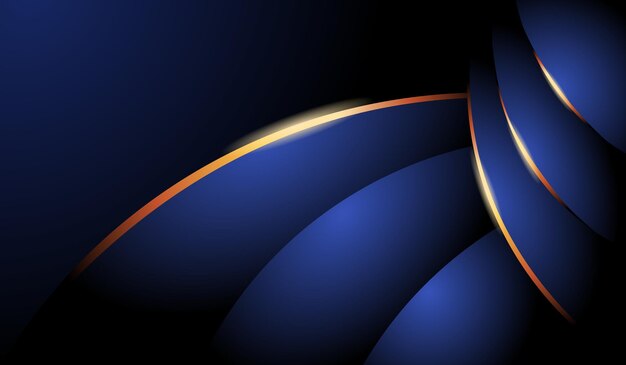 Fondo de diseño abstracto moderno de oro degradado de lujo azul