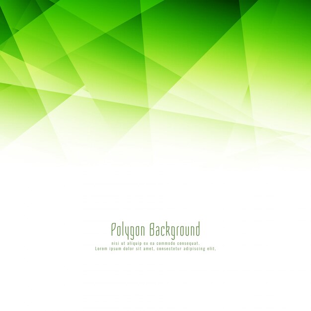 Fondo de diseño abstracto moderno polígono verde