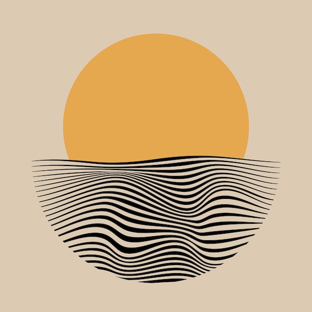 Fondo de diseño de arte retro moderno mínimo
