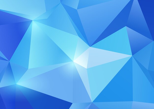 Fondo de diseño de baja poli azul abstracto