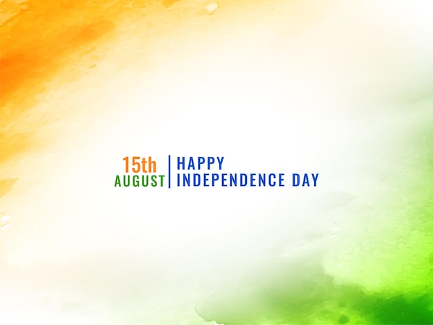 Fondo del diseño de la bandera tricolor del día de la independencia de la India moderna