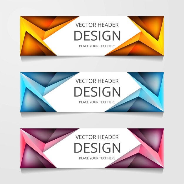 Fondo de diseño de banner web abstracto o plantillas de encabezado