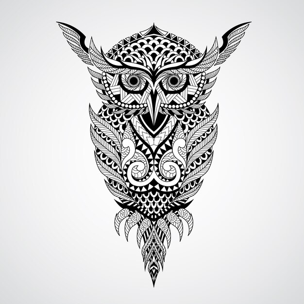 Fondo diseño de búho geométrico