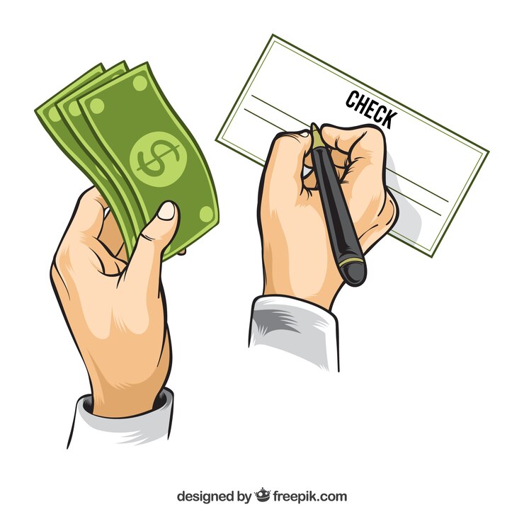 Vector gratuito fondo con diseño de cheque