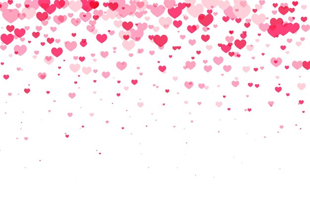 Fondo de diseño de corazones rosa para el día de San Valentín
