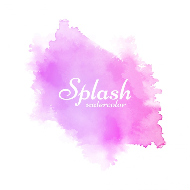 Fondo de diseño decorativo de acuarela rosa splash