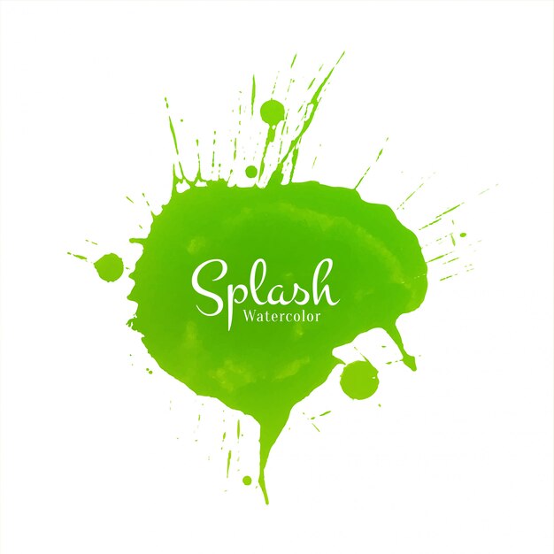 Fondo de diseño decorativo acuarela verde splash