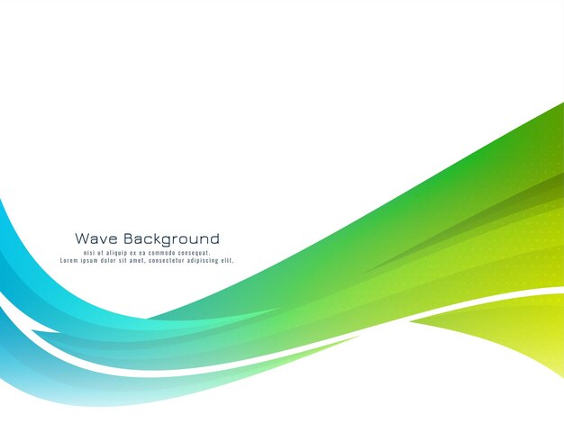 Fondo de diseño dinámico de onda colorido moderno elegante