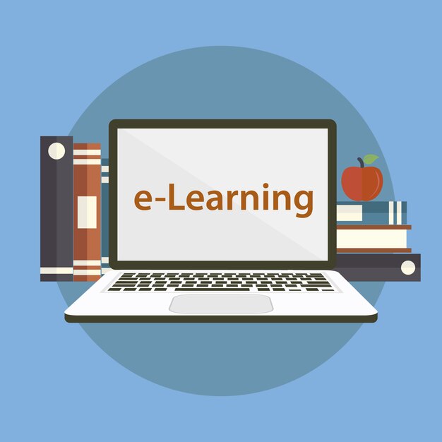 Fondo con diseño de e-learning
