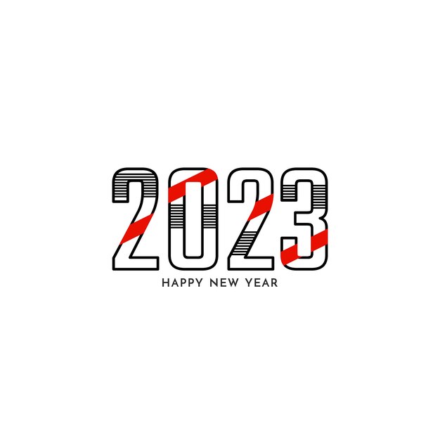 Fondo de diseño elegante de texto feliz año nuevo 2023