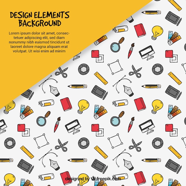 Fondo de diseño de elementos