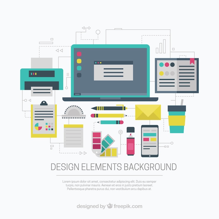 Vector gratuito fondo de diseño de elementos