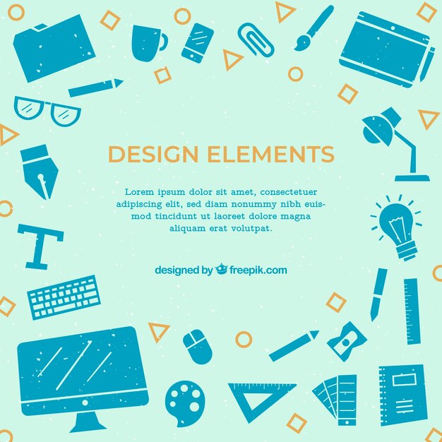 Fondo de diseño de elementos