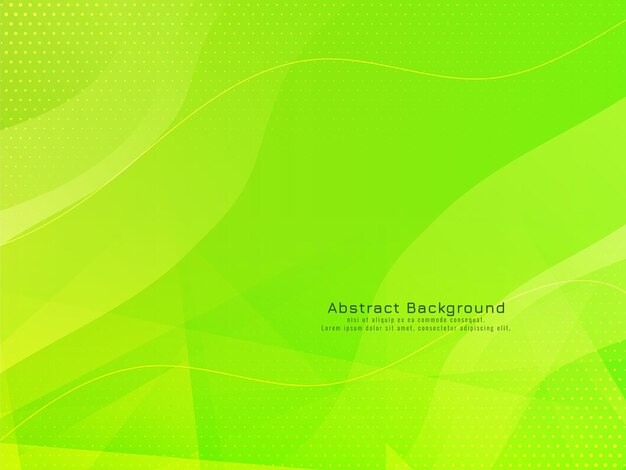 Fondo de diseño de estilo de onda moderna de color verde brillante