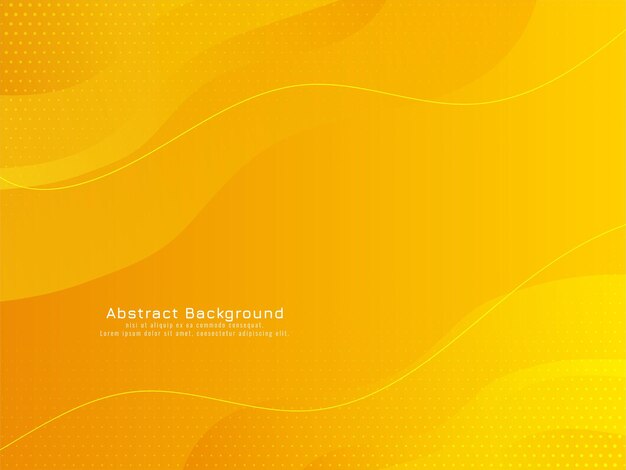 El fondo de diseño de estilo de onda moderno de color amarillo abstracto
