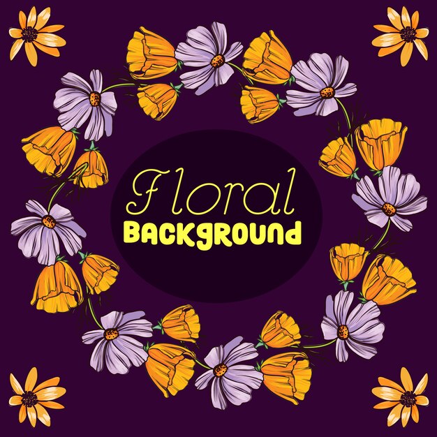 Fondo con diseño floral