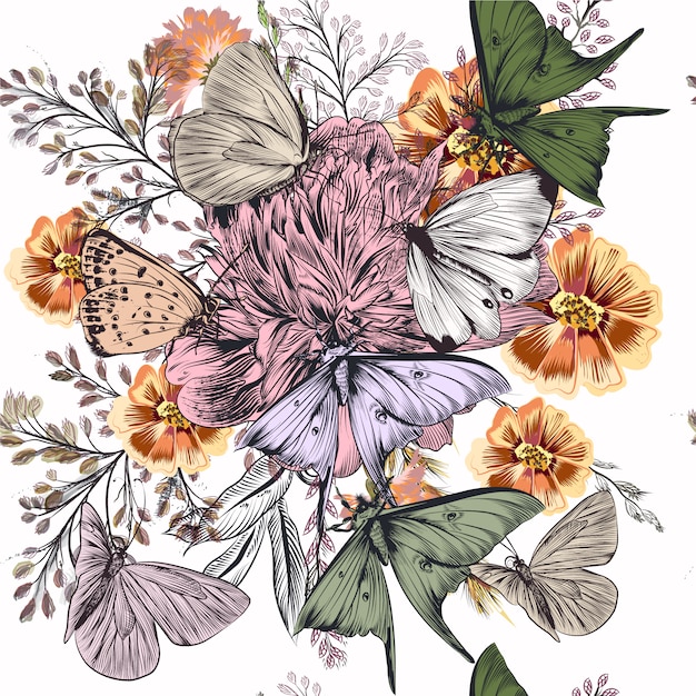 Fondo con diseño floral