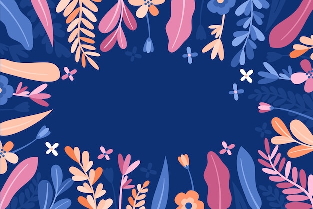 Vector gratuito fondo con diseño floral