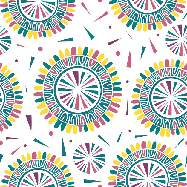 Fondo con diseño de flores multicolor