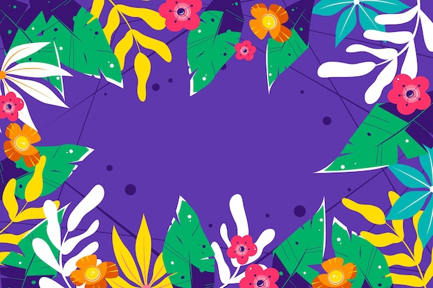 Fondo de diseño de flores tropicales