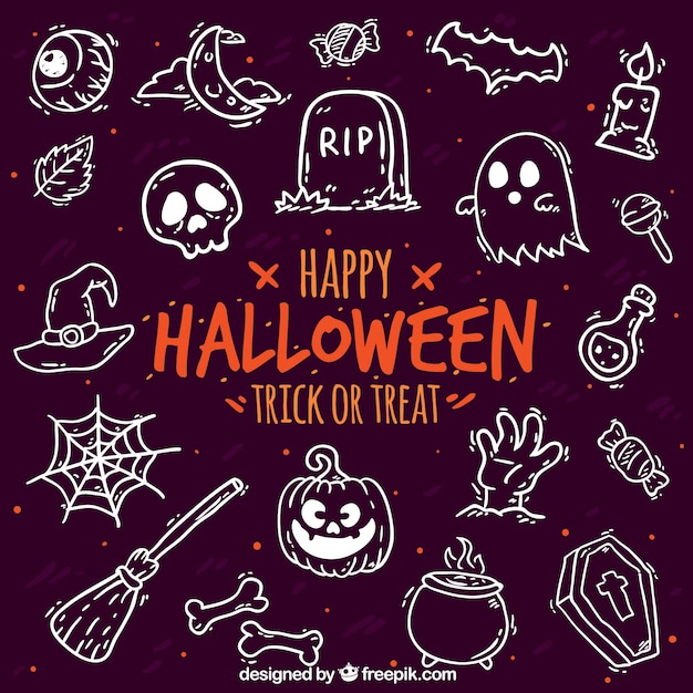 Vector gratuito fondo con diseño de halloween