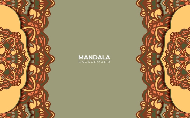 Fondo de diseño de mandala colorido ornamental de lujo