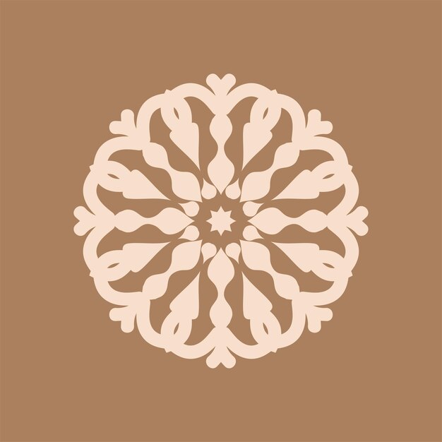 Fondo de diseño de mandala hermoso moderno marrón