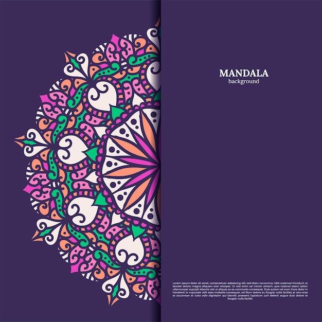 Fondo de diseño de mandala ornamental de lujo