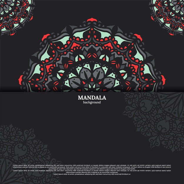 Fondo de diseño de mandala ornamental de lujo