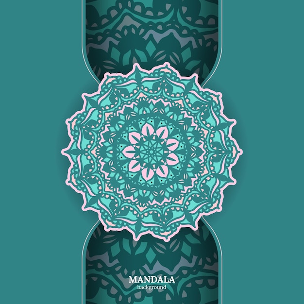 Fondo de diseño de mandala ornamental de lujo