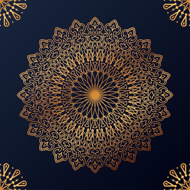 Vector gratuito fondo de diseño de mandala ornamental de lujo