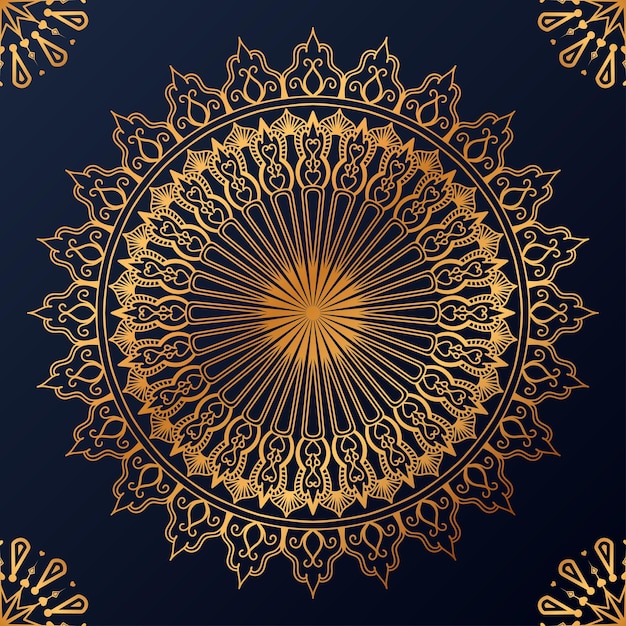 Vector gratuito fondo de diseño de mandala ornamental de lujo