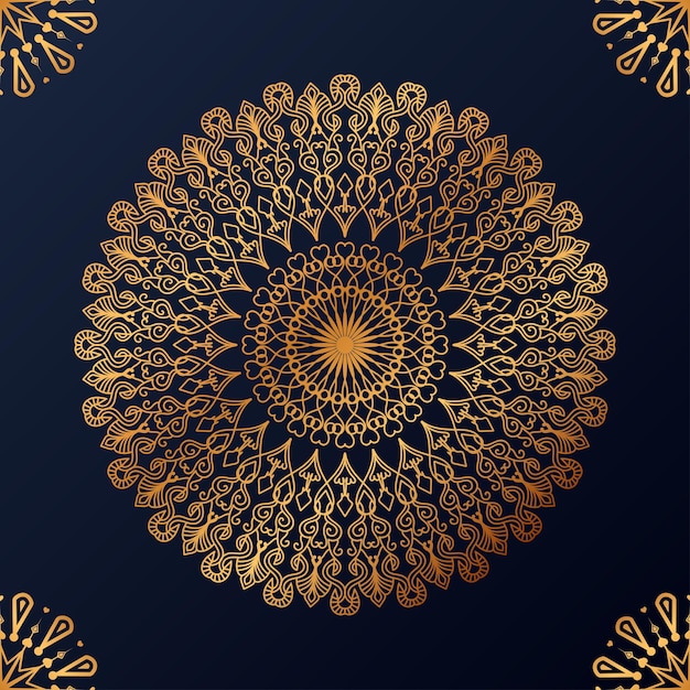 Vector gratuito fondo de diseño de mandala ornamental de lujo