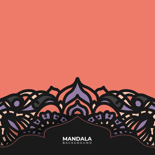 Fondo de diseño de mandala ornamental de lujo