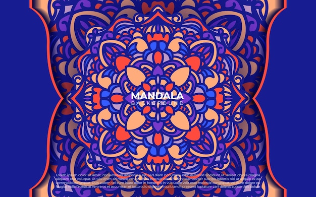 Fondo de diseño de mandala ornamental de lujo