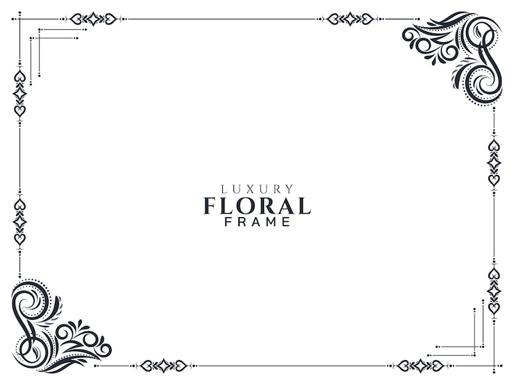 Vector gratuito fondo de diseño de marco floral de lujo con estilo