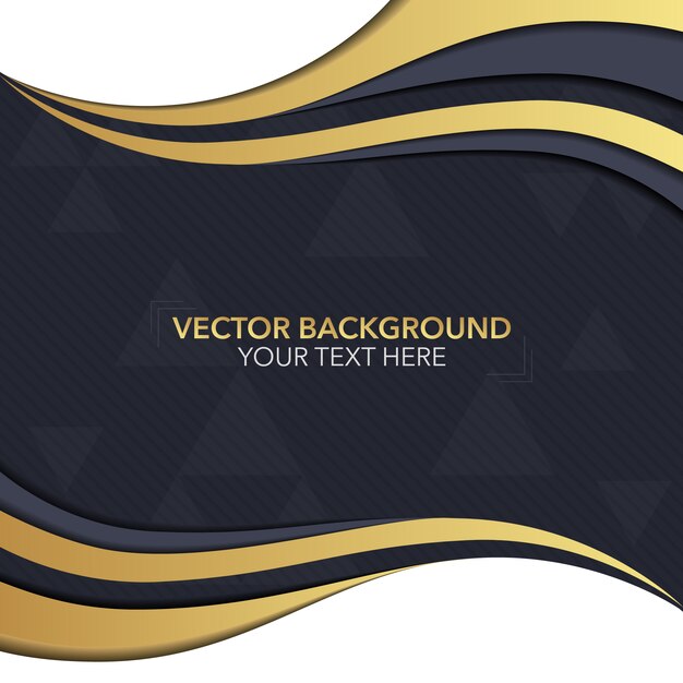 Fondo con diseño negro y dorado