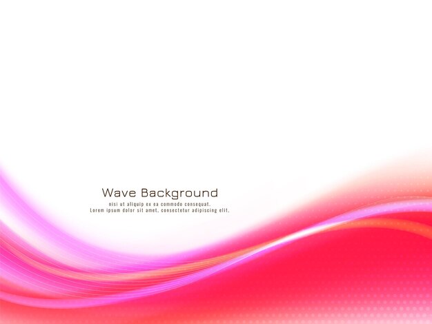 Fondo de diseño de onda rosa hermosa abstracta