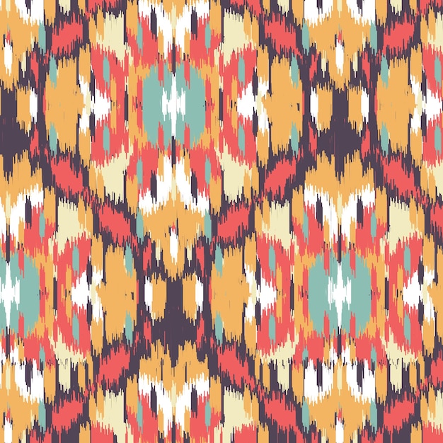 Vector gratuito fondo de diseño de patrón de estilo ikat abstracto