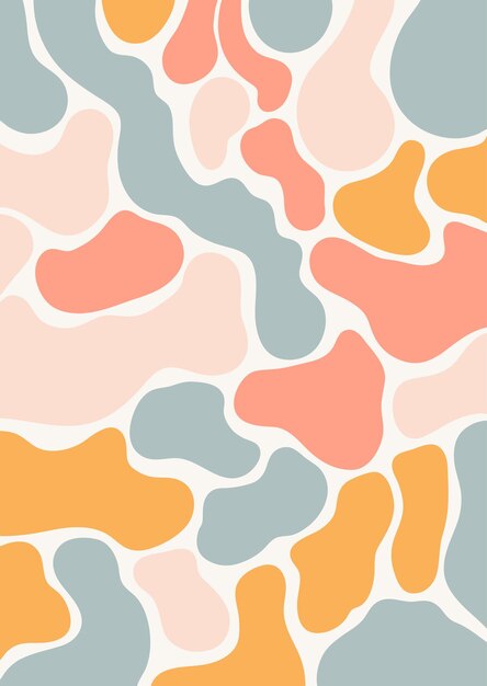 Fondo de diseño de patrones orgánicos abstractos en colores pastel