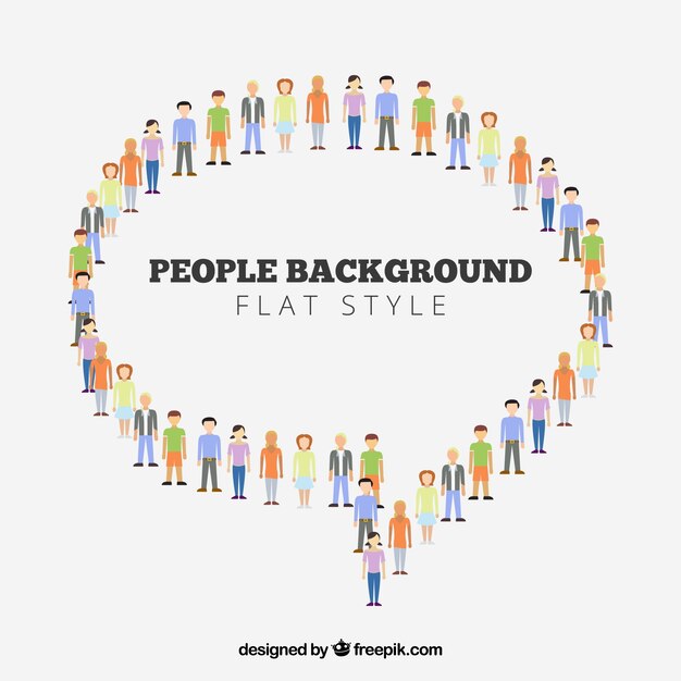Fondo con diseño de personas