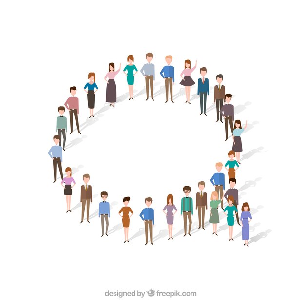 Fondo con diseño de personas