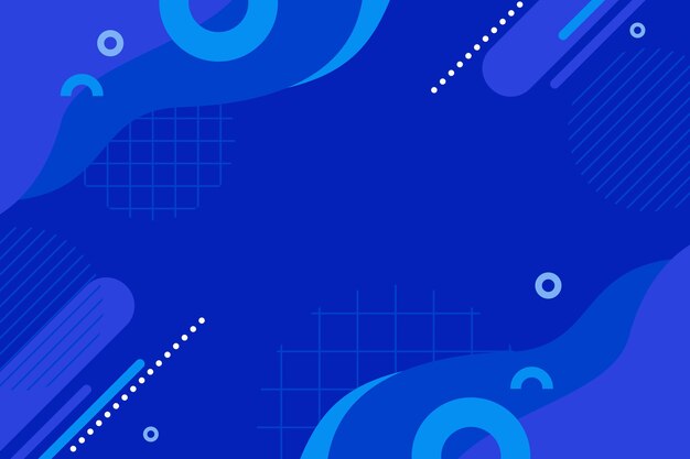Fondo de diseño plano azul