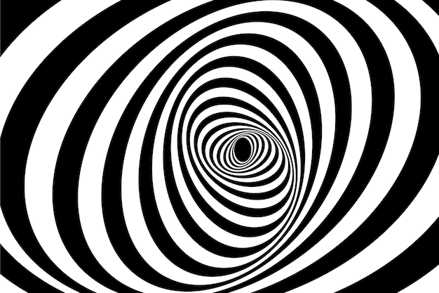Fondo de diseño plano en círculo espiral