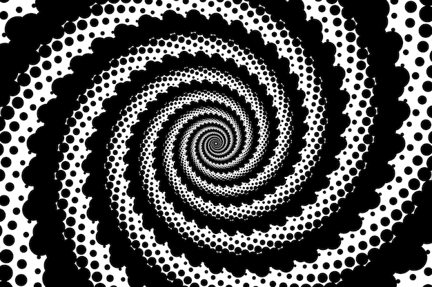 Fondo de diseño plano en círculo espiral
