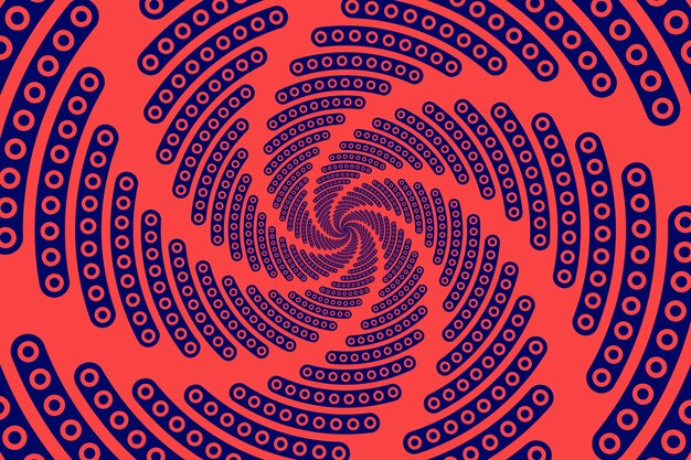 Fondo de diseño plano en círculo espiral