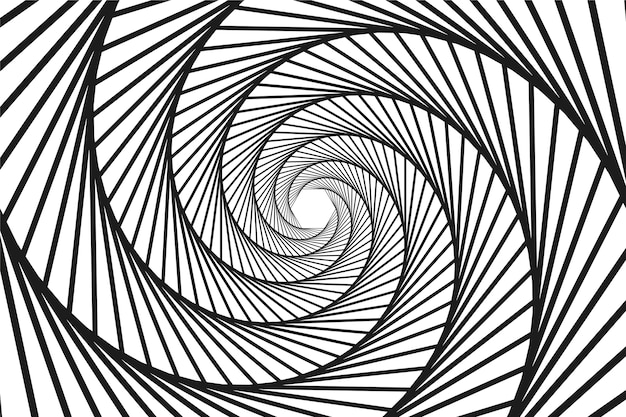 Fondo de diseño plano en círculo espiral